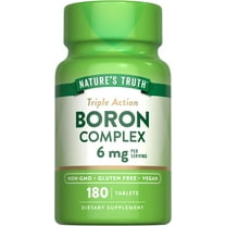 Triple Action Boron Complex | 6mg | 180 Count | Vegan, Non-GMO & Gluten Free Mineral Support | by Nature's Truth