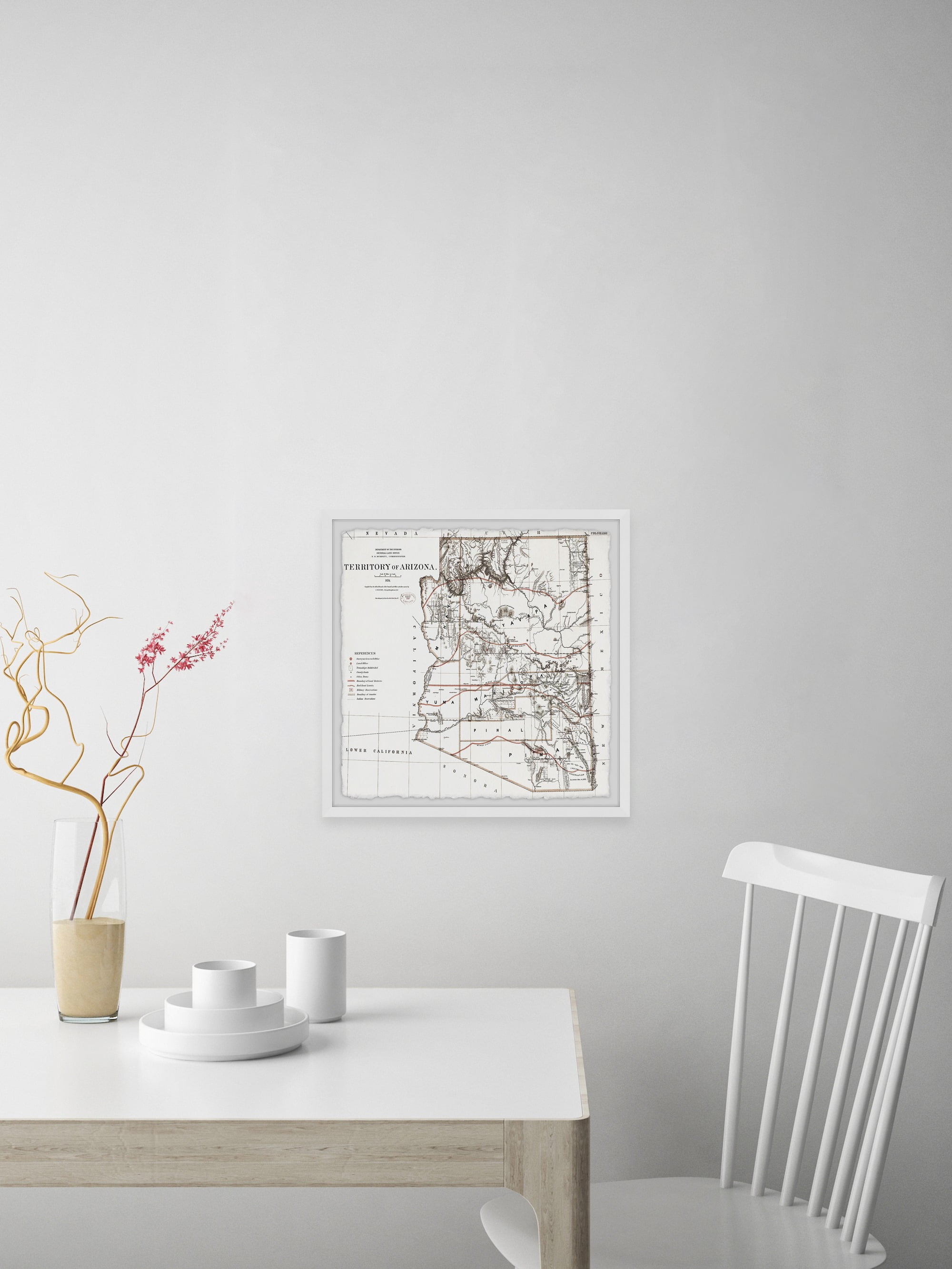 Marmont Hill White Arizona Territory Framed Wall Art