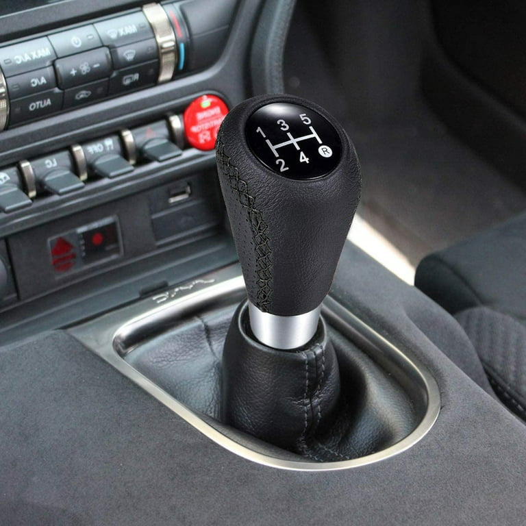  Abfer Shifter Knobs 5 Speed Leather Car Gear Stick Shifting Knobs  Shifter Lever for Most Manual Transmission Vehicle Truck, Black : Automotive