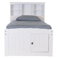 thumbnail image 6 of OS Home and Office Furniture Model 80220K3-22 Solid Pine Twin Captains Bookcase Bed with 3 spacious under bed drawers and a Twin Sized Trundle in Casual White, 6 of 7