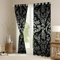 thumbnail image 3 of jejeloiu Gray Damsk Pattern Black Out Curtains,Rustic Baroque Victorian Curtains Pack of 2 (42x63 Each),Gothic Flower Floral Bedroom Curtains For Bots Teens,Ultra Soft Home Decor, 3 of 6