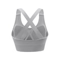 thumbnail image 4 of Women's Sports Bras Yoga Solid Sleeveless Cold Shoulder Casual Tanks Blouse Tops Intimates Comfortable Bras for Women Green 2XL, 4 of 5
