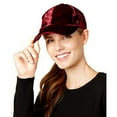 thumbnail image 3 of INC International Concepts Crushed Velvet Baseball Cap (Wine), 3 of 5