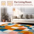 thumbnail image 2 of ODIKA 6'x9' Machine Washable Non-Slip Area Rug, Abstract Geometric Design with Multi Shape Motifs High Traffic Rug, Orange, 249283, 2 of 7
