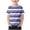 Purple1, variant on Jalioing Kids Casual T Shirt Color Block Striped Short Sleeve Tee Boys Girls Crew Neck Summer Basic Tops 2-13 Years