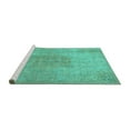 thumbnail image 2 of Ahgly Company Machine Washable Indoor Rectangle Persian Turquoise Blue Traditional Area Rugs, 7' x 9', 2 of 4