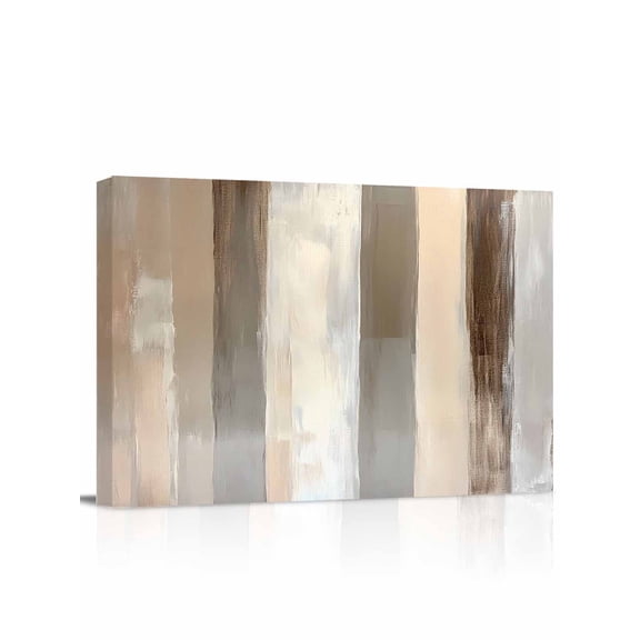 Brown Grey Wall Art for Living Room,Canvas Picture Wall Decor for Bathroom Bedroom,Abstract Neutral Textured Modern Minimalist Painting Artwork for Office Kitchen Hallway Dining Room Decor 12"x16"