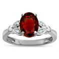 thumbnail image 2 of Star K � Oval 8x6 Genuine Garnet Marquee Design Engagement Promise Ring, 2 of 9