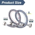 thumbnail image 5 of Wowow 8-Inch Length Faucet Hose Connector Braided Stainless Steel cUPC Supply Lines 1/2-Inch FIP x 1/2-Inch FIP Sink Hose Replacement 1 Pair, 5 of 6