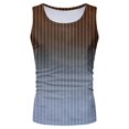 thumbnail image 3 of HCNTES Male Cotton Sleeveless Tee Men Athletic Shirts Men's Tank Tops Workout Beach Vest(Brown,3XL), 3 of 5