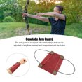 thumbnail image 5 of Archery Arm Guard Adjustable Strap Second Cowhide Arm Protector Pad for Outdoor Shooting Hunting Red, 5 of 8