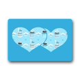 thumbnail image 1 of RYLABLUE Two Hearts With Ice Cream Cakes Doormat Floor Mats Rugs Outdoors/Indoor Doormat Size 30x18 inches, 1 of 1