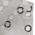 thumbnail image 4 of Ambesonne Abstract Grommet Curtain, Modern Geometrical, 50" x 84", Grey Beige and White, 4 of 6