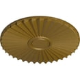 thumbnail image 3 of Ekena Millwork 19 3/4"OD x 1 3/8"P Shakuras Ceiling Medallion (For Canopies up to 5"), Hand-Painted Gold, 3 of 5