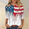 thumbnail image 1 of RKSTN Hauts pour Enseignants Mode T-Shirt Décontracté Imprimé Col Rond Manches 3/4 Blouse Tenues Scolaires pour Enseignants, 1 of 5