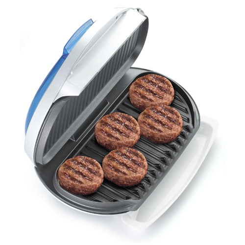 Foreman 36 Sq. In. Large Foreman Black Grill with Bun Warmer