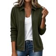 thumbnail image 2 of Tqcoqu Faux Suede Bomber Jacket for Women Fall Fashion 2026 Casual Zip Up Oversized Trendy Winter Clothing Outerwear Coats, 2 of 8