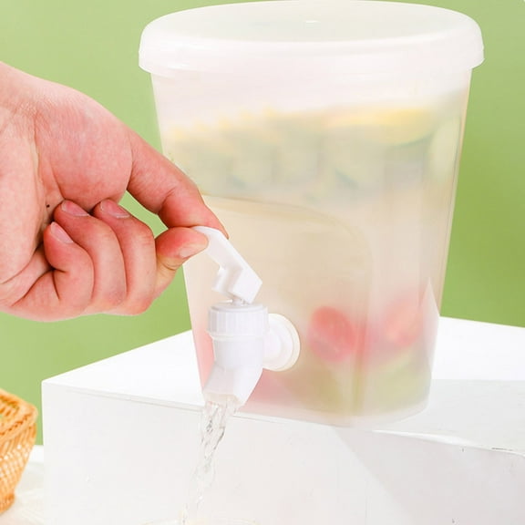 Hilingoto Clearance Summer Household Cold Water Bucket, Cold Water Bucket With Faucet for Refrigerator Fruit Tea Pot Summer Household Fruit Bottle Water Bottle Cold Bubble Juice Ice Water Bottle