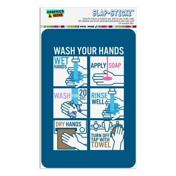 Wash Your Hands Instructions Home Business Office Sign