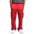 thumbnail image 1 of FOCUSNORM Man Juniors Casual Pants Solid Color Loose Pocket Drawstring Long Trousers, 1 of 9