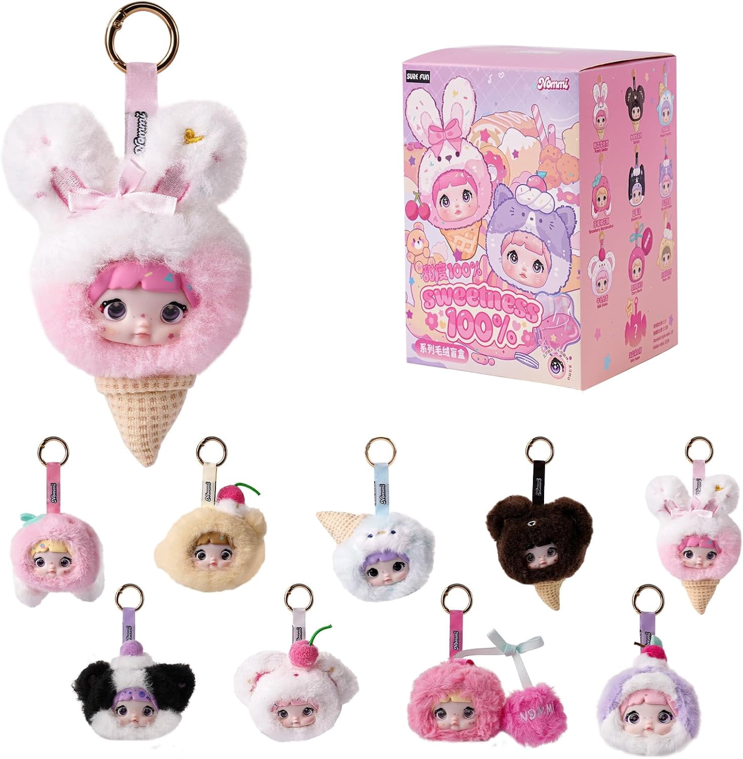U.C.C. Distributing Baby Three: Cat Wardrobe Series 1pc Keychain