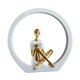 thumbnail image 3 of Figura de niña estatua de mujeres elegantes lectores creativos de la tienda de regalos figura del dormitorio escultura abstractor decoración versátil Lectura blanca, 3 of 8