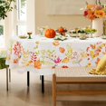 thumbnail image 3 of Thanksgiving Tablecloth Oval Fall Tablecloths Oval Autumn Leaves Pumpkin Oval Table Cloths Stain-Resistant Anti-Wrinkle Washable Thanksgiving Decorations for Oval Tablecloth 60 X 84 Inch, 3 of 6