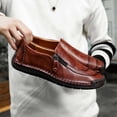 thumbnail image 2 of Men's Handmade Leather Loafers Breathable Casual Slip-On Shoes Comfortable for Work, Travel, Outdoor, and Everyday Wear Large Size Trendy Spring Footwear, 2 of 7