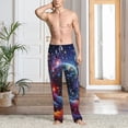 thumbnail image 2 of Gukieu Outer Space Floating Numbers And Letters Print Men's Home Trousers, Elastic Drawstring Home Pajamas Clothing Suitable for Adult Men-XX-Large, 2 of 6