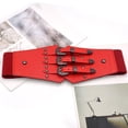 thumbnail image 3 of Tittly Leather Belt Belts for Women Ladies Fashion Versatile Belt Elastic Girdle Simple Dress Belt Running Belt Western Belts Red One Size, 3 of 3