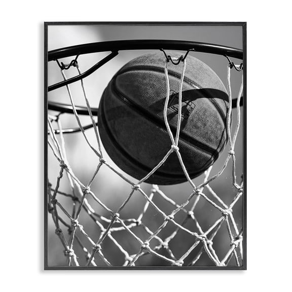 Stupell Industries Eclectic Winning Basket Shot Black Framed Giclee Art, 11 x 14, by Marcus Prime