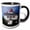 Black/White, variant on 3drose, Oregon, Yaquina Bay Lighthouse, Cape Cod Style - Us38 Jwi0133 - Jamie and Judy Wild, 15oz Mug
