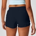 thumbnail image 3 of Hurxie Women's Athletic Shorts High Waisted Running Short Pocket Sporty Shorts Gym Workout Shorts Navy,2XL, 3 of 5