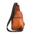 thumbnail image 3 of Bolso de pecho vintage de piel de vaca de primera capa para hombre, bolso de mensajero de cuero genuino, bolso de pecho casual, bolso de hombre desgastado cepillado hecho a mano, 3 of 5
