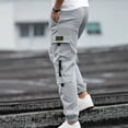 thumbnail image 7 of LNWUY Mens Fashion Joggers Sports Pants Casual Outdoor Cotton Soft Comfy Cargo Pants Gym Sweatpants Tapered Trousers with Multi Pocket Gray XXXL, 7 of 7