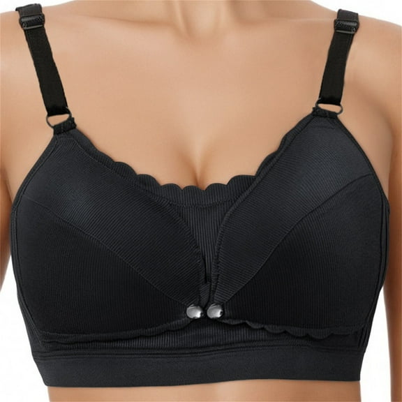 Delliss Women's Solid Color Maternity Bra Seamless Pregnancy Breastfeeding Bra Ultra Comfort Natural Shape Pregnancy Breastfeeding Bra