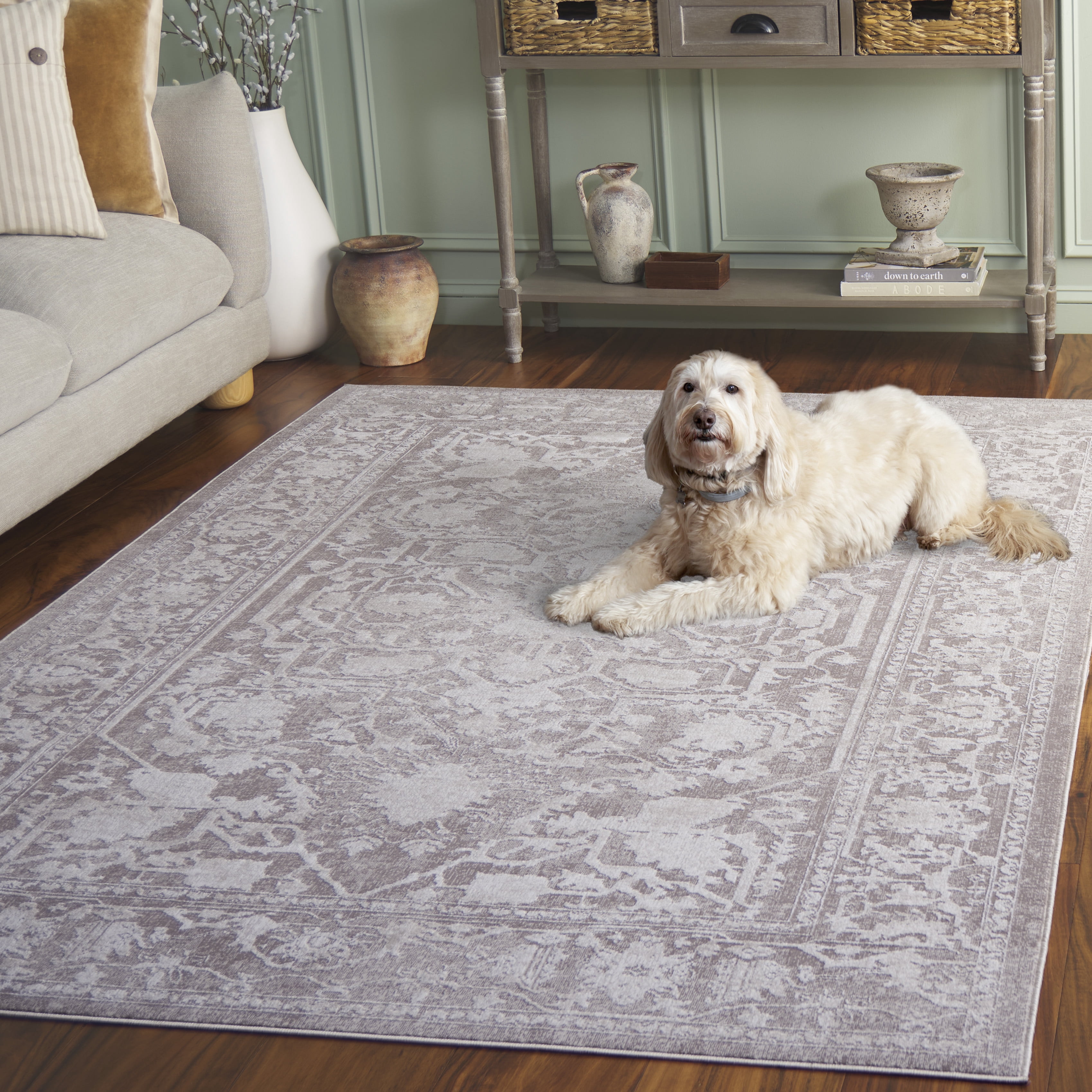 SAFAVIEH Reflection Christy Oriental Area Rug, Beige/Cream, 9' x 12'