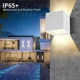 thumbnail image 3 of BAMAIA Modern LED Wall Sconces 12W Warm White IP65 Waterproof 2 Pieces, 3 of 7