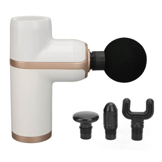 Pistola De Masaje, Masajeador Deportivo Eléctrico Flow 6 Gears Para Reducir El Dolor Con 4 Cabezales De Masaje Para Relajarse ANGGREK Oro
