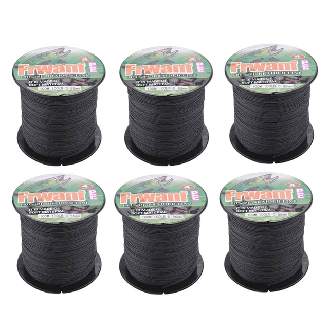 6X 4 Hebra 100M Línea de Pesca Trenzada de Pe 4 Hebra Super Fuerte Hilo de Multifilamento para Carpa de Pesca 100Lb
