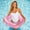 Pink, variant on PLPPYFS Heart Shape Glitter Inflatable Swim Ring, Extra Thick Anti-Roll Transparent PVC Pool Float with Gold Sequins, Cute Love Floating Tube for Adults Summer Beach Pool Party Photo Prop
