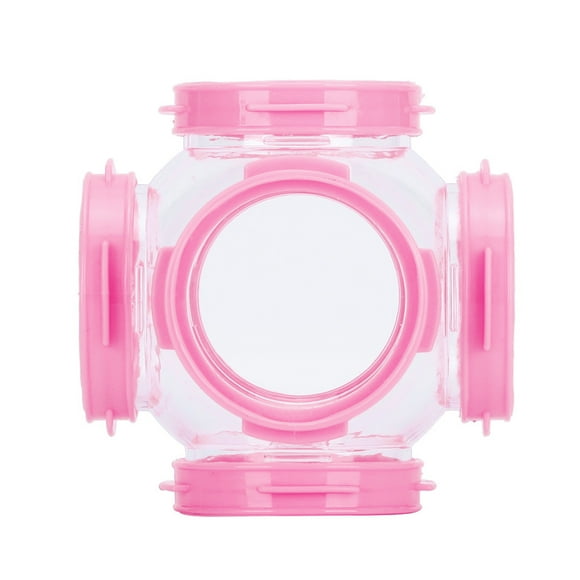 2Pcs Training Line Accessories External Hamster DIY Tube, DIY Hamster Toy Tubes, For Hamsters Pink