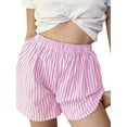 thumbnail image 2 of Yunliwuli Women's Pajama Shorts Stripe/Plaid Elastic Waist Comfy Sleep Shorts Summer Casual Pajama Bottoms, 2 of 7