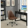 thumbnail image 2 of Urbanpro Contemporary Upholstered Tufted Back Office Chair in Brown and Chrome, 2 of 2