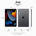 thumbnail image 2 of iPad Apple 9 64GB Gris Espacial Reacondicionado, 2 of 4