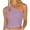 Purple, variant on GigrtiJin Womens Sleeveless One Shoulder Crop Top Slim Short Open Casual Fashion Solid Color Bottom Tops Blouses