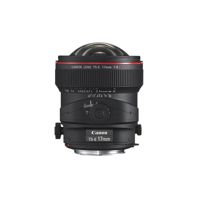 Lente asférica ultra gran angular con cambio de inclinación Canon TS-E 17 mm f/4L UD restaurada para Canon Digital (reacondicionada)