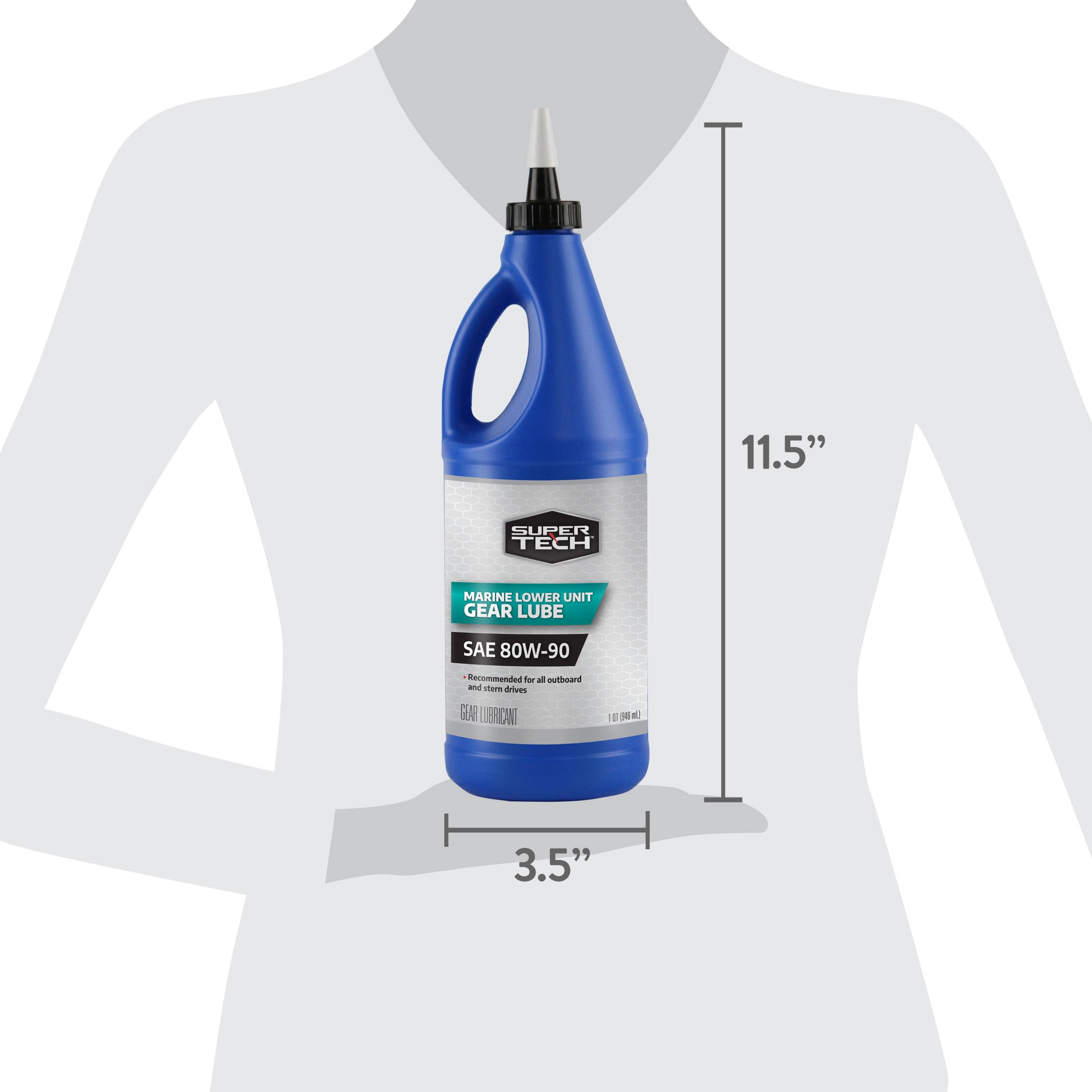 Super Tech Marine Gear Lube 80W-90, 1 Quart Bottle