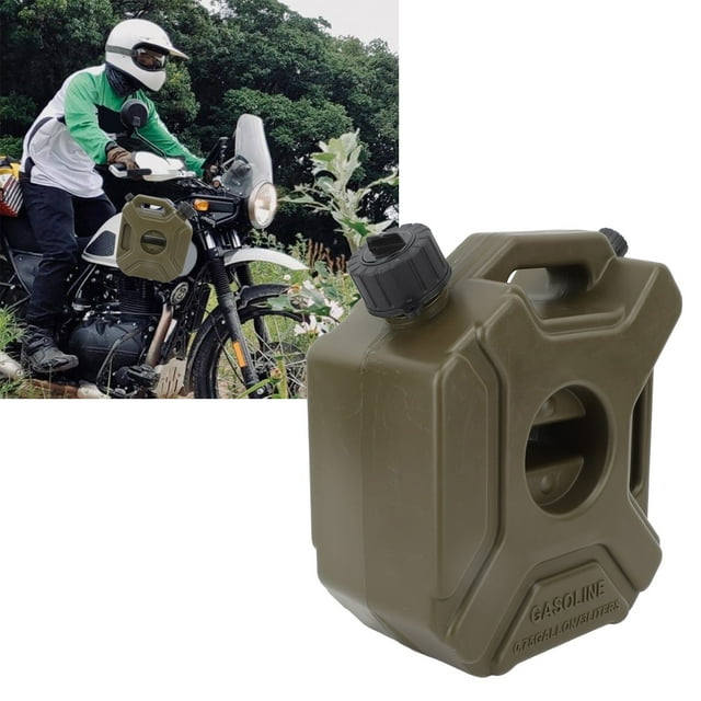 Bidon de Carburant 3 L 0,75 Gallon Vert en ABS, Réservoir de Secours d'Urgence avec Résistance Élevée et Anti-Choc pour Voiture UTV