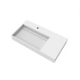 thumbnail image 4 of Pemberly Row 36" Solid Surface Left Basin Bathroom Sink in White, 4 of 7